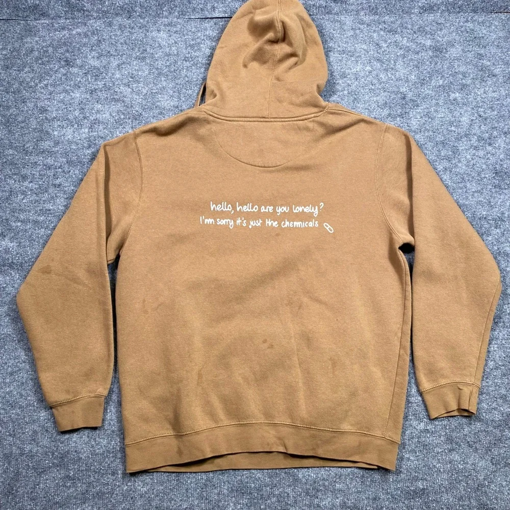 David‎ Kushner Mr Forgettable Brown Graphic Hoodie Mens XL Tour Merch Lyrics